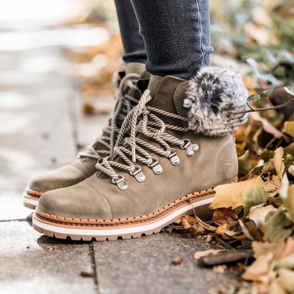 Sam Edelman Moss Green Fur Lined Combat Boot - Picture 4 of 4
